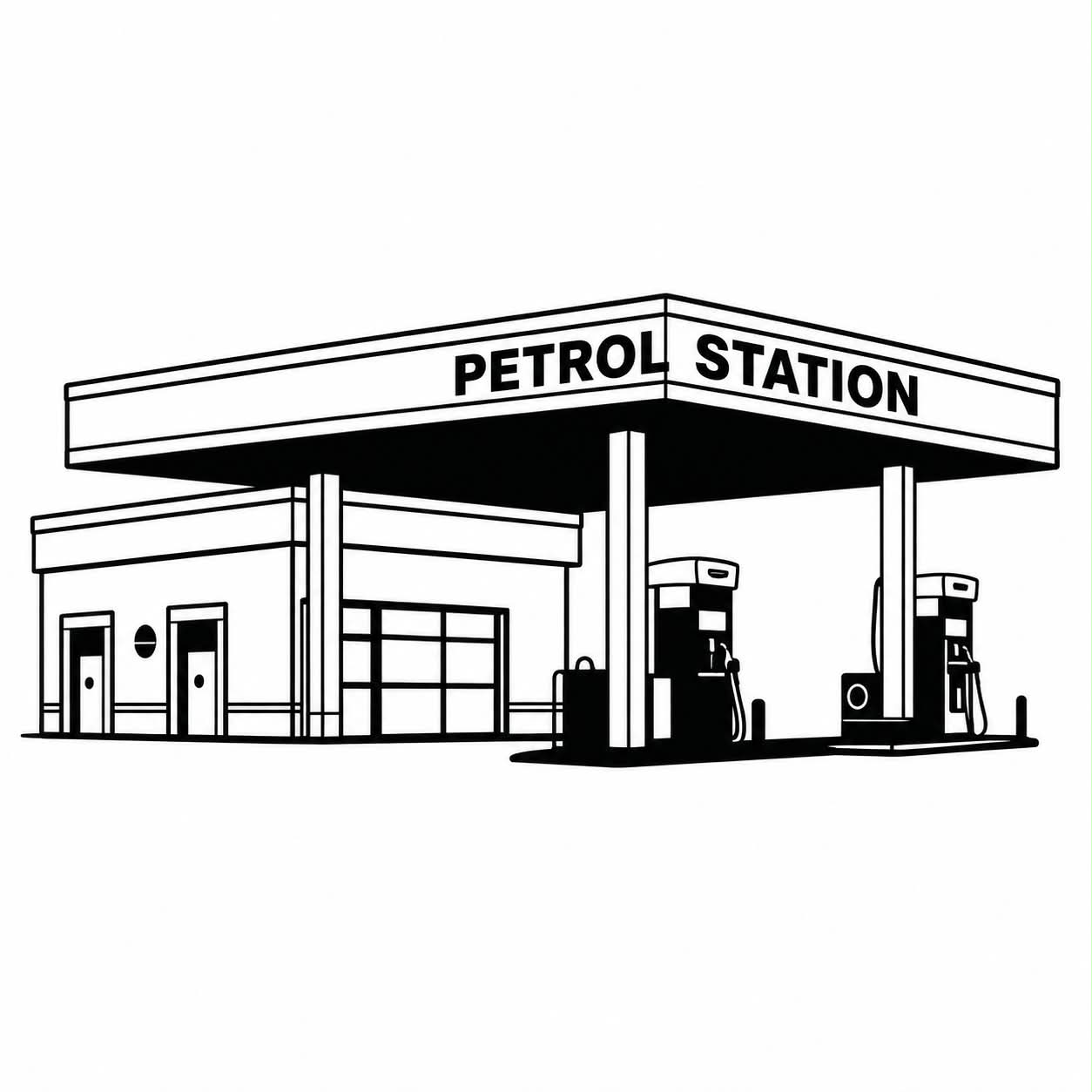 Petrol station shop